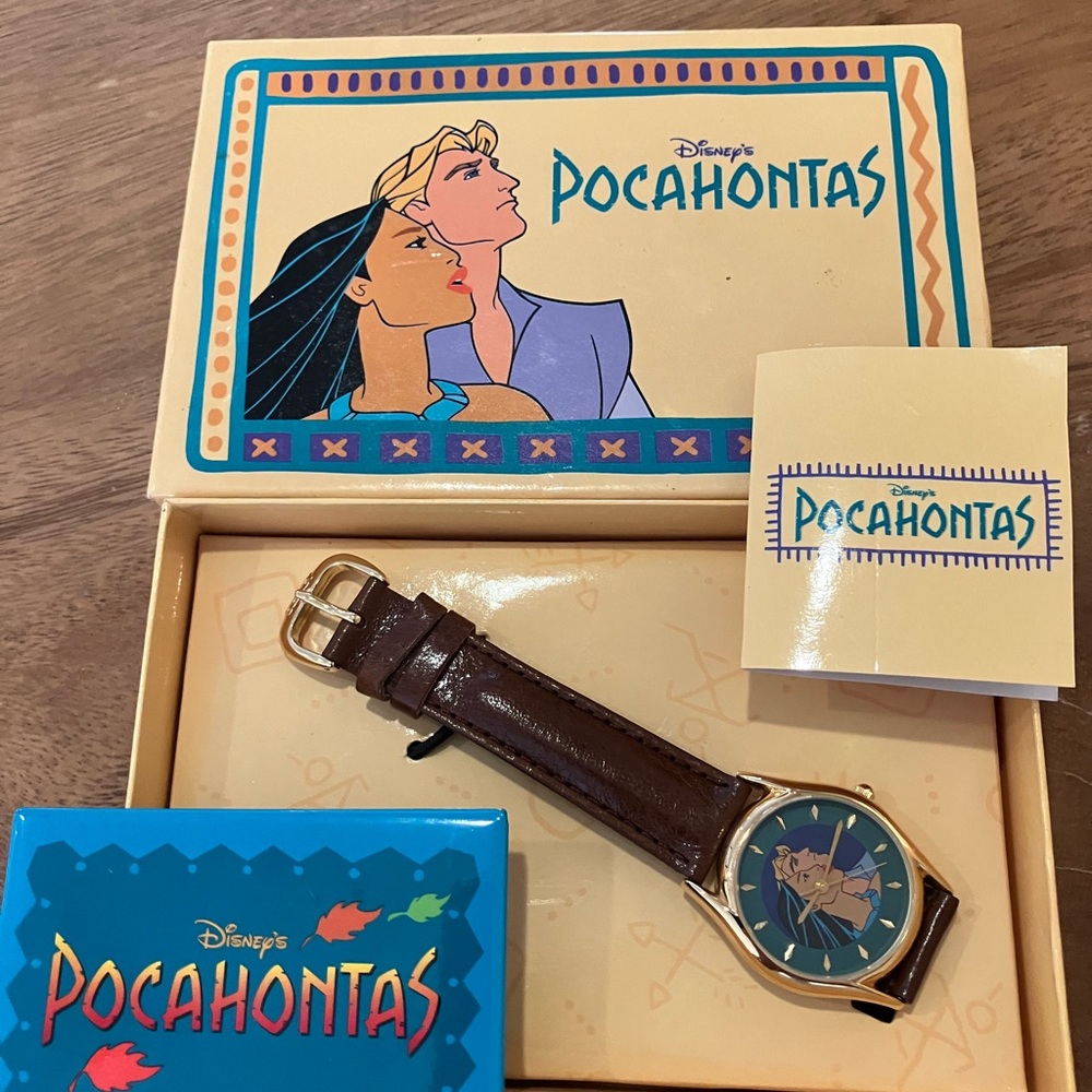 Disney Pocahontas new old stock watch in box with pin. Running perfectly🥰🥰